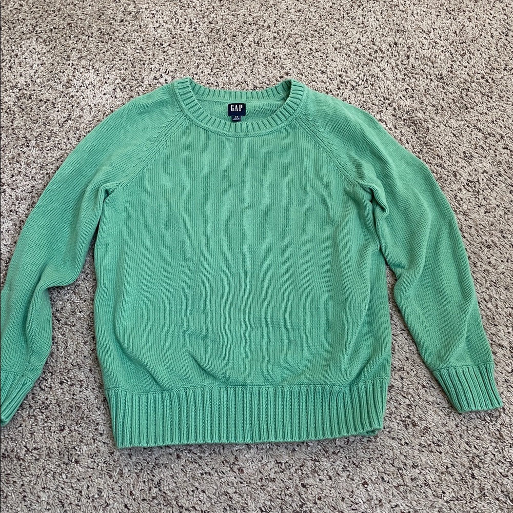GAP Women's Green Crew Neck Sweater